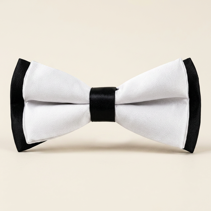 Accessoires Enfnt Nœud Papillon Blanc Noir