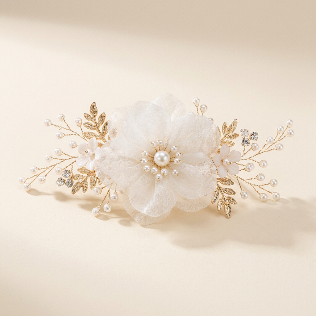 Accessoires Tête Enfant Blanc Or — visuel 1