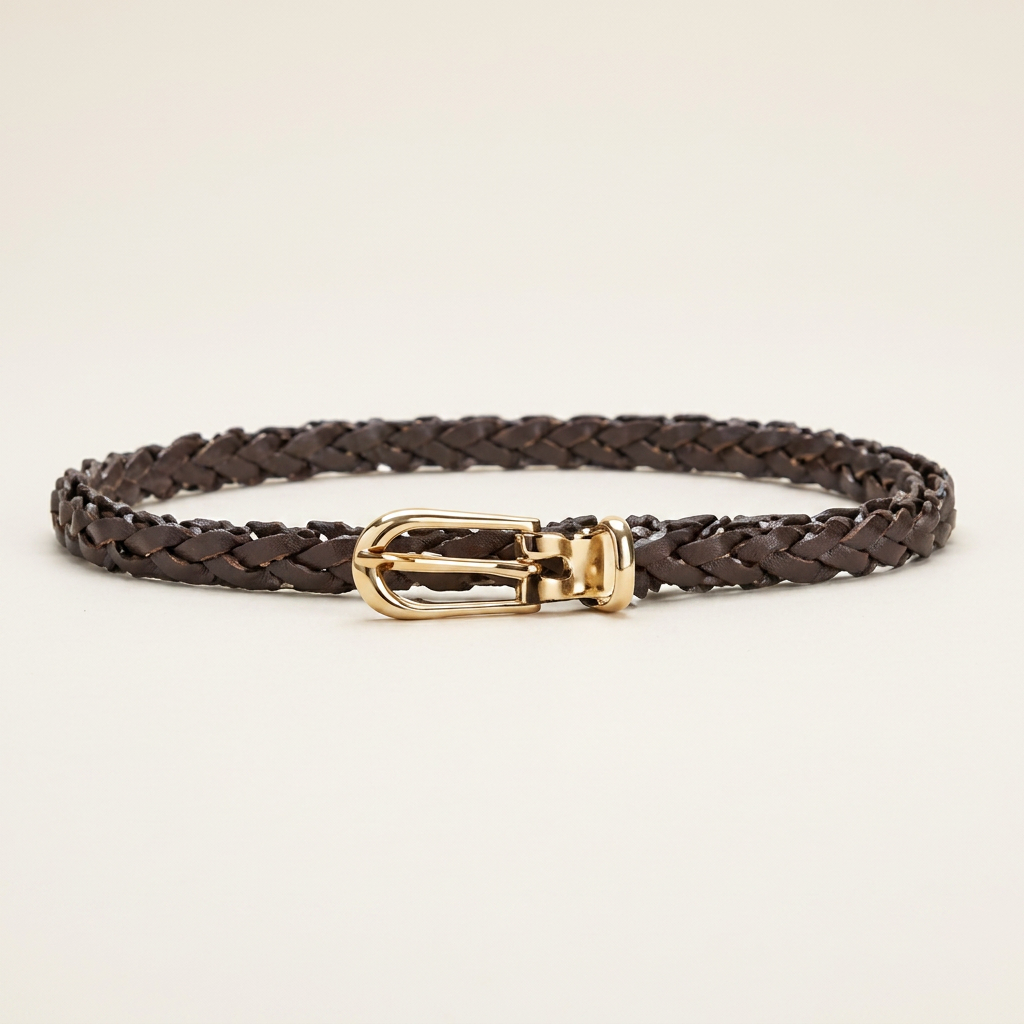 Ceinture Tissée Marron Clair — visuel 1