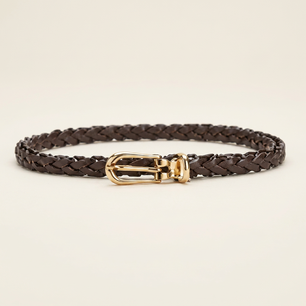 Ceinture Tissée Marron