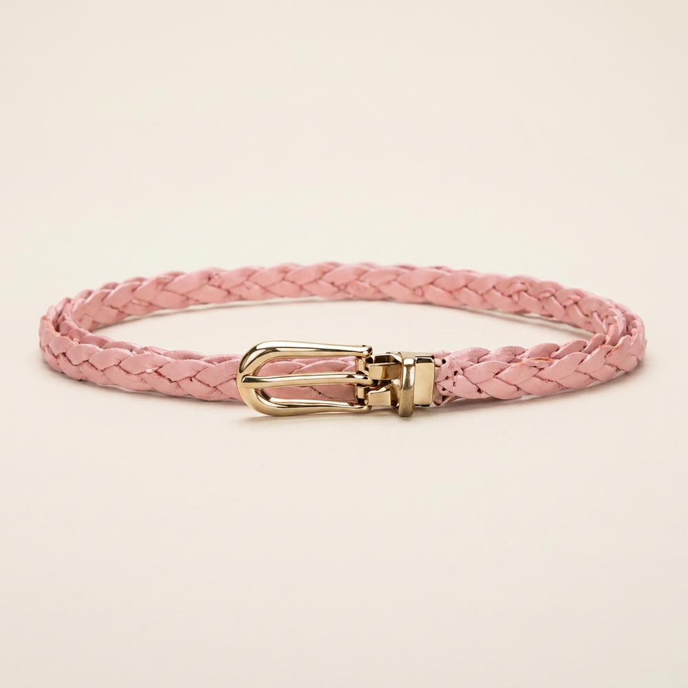 Ceinture Tissée Rose