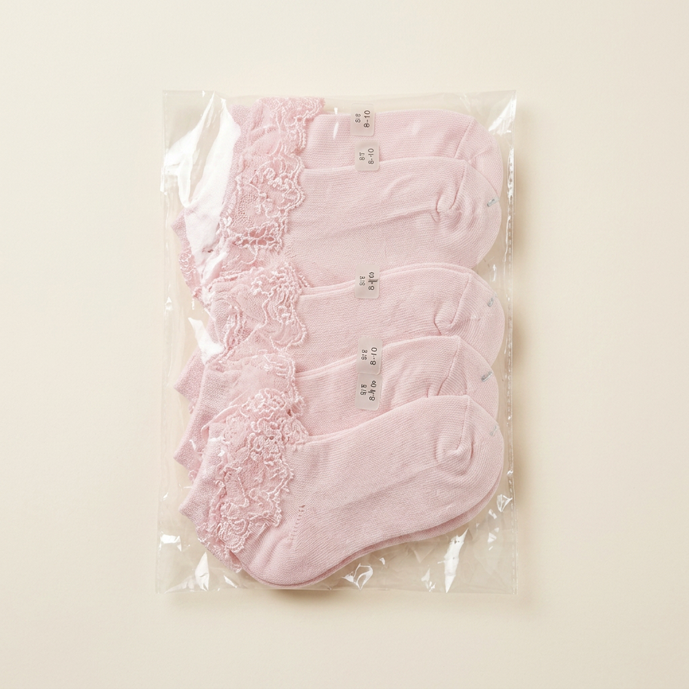 Chaussette Enfant Rose Dentelle