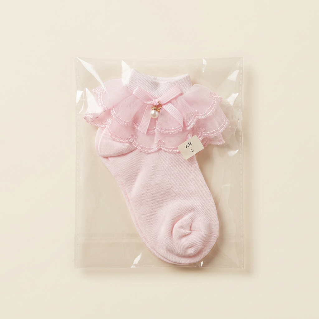 Chaussette Enfant Rose Perle — visuel 1