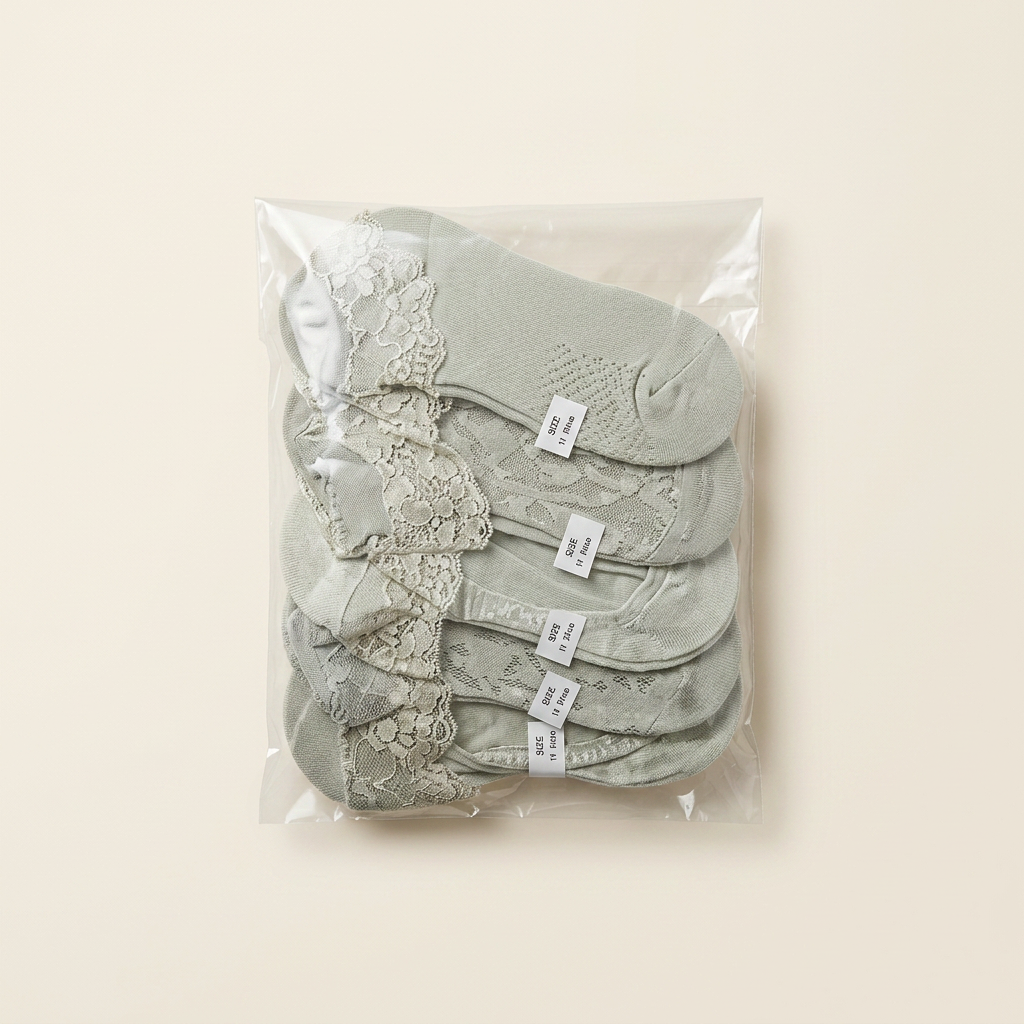 Chaussette Enfant Vert Dentelle — visuel 1