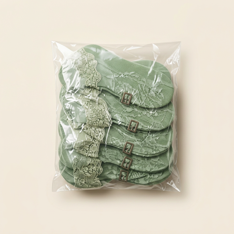 Chaussette Enfant Vert Dentelle