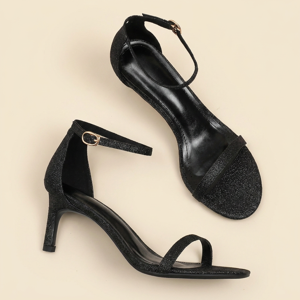 Escarpin Noir Brillant Ouvert — visuel 1