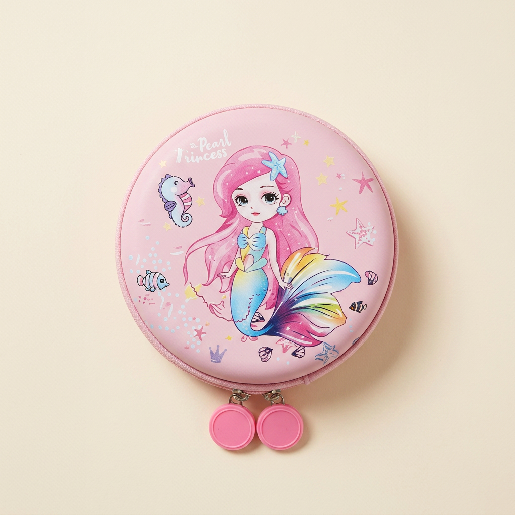 Mini Bag Enfant Sirene Rose Rond — visuel 1
