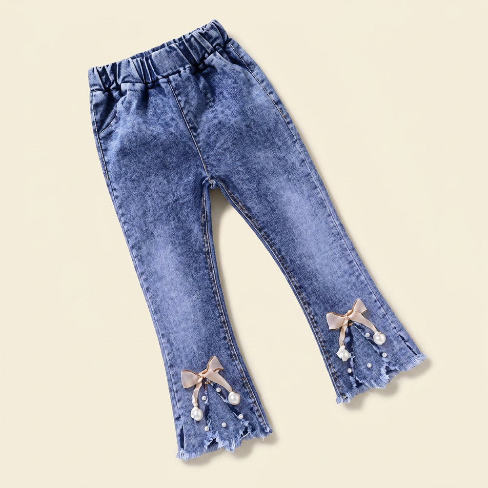Pantalon Jeans Nœud Orange