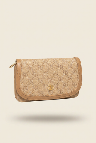 Pochette longue à corde Chrisbella Beige
