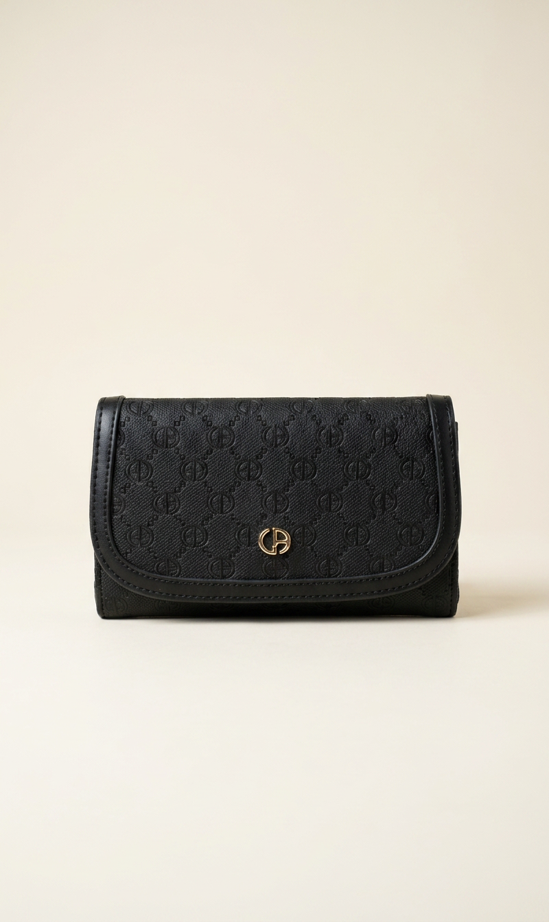 Pochette longue à corde Chrisbella Noir — visuel 1