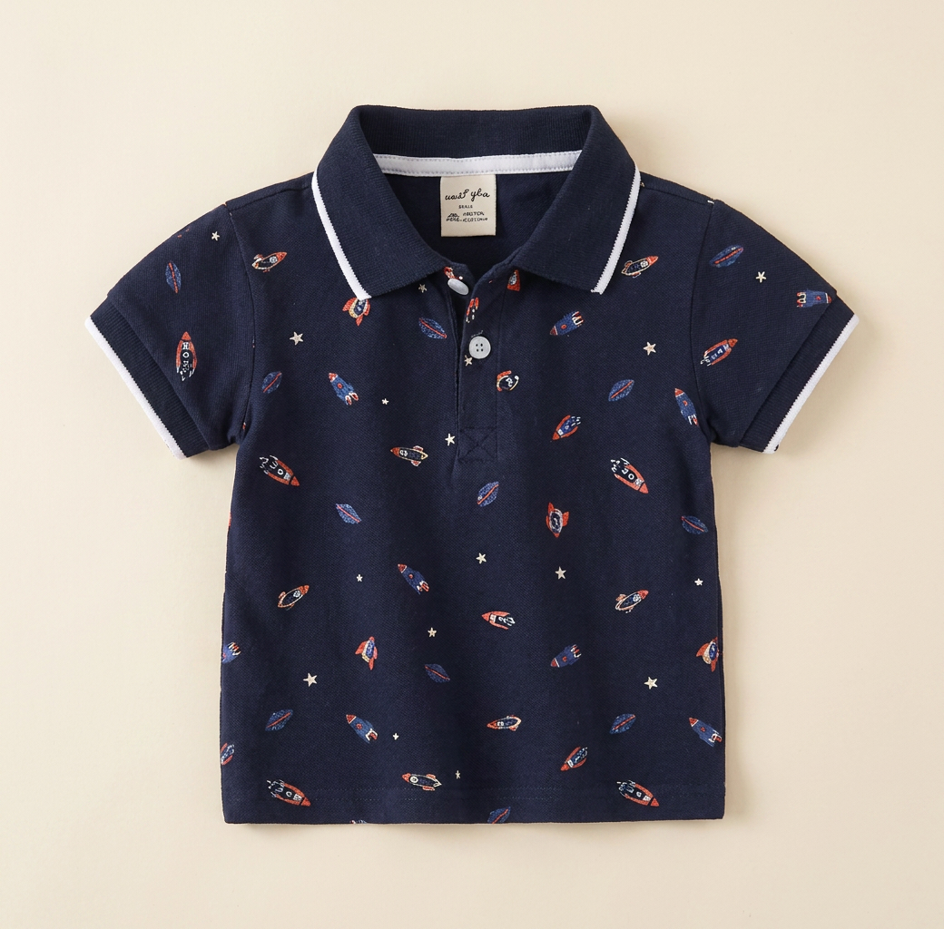 Polo Bleu Nuit Tache — visuel 1