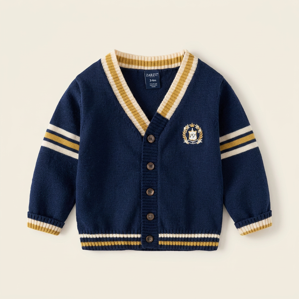 Pull Bleu Nuit Jaune — visuel 1