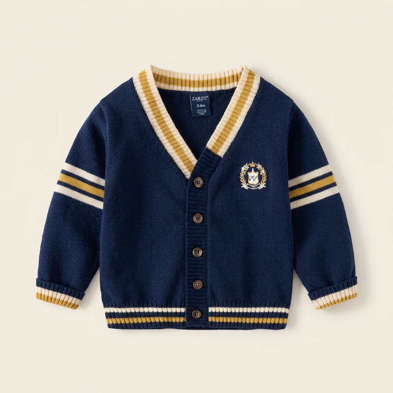 Pull Bleu Nuit Jaune