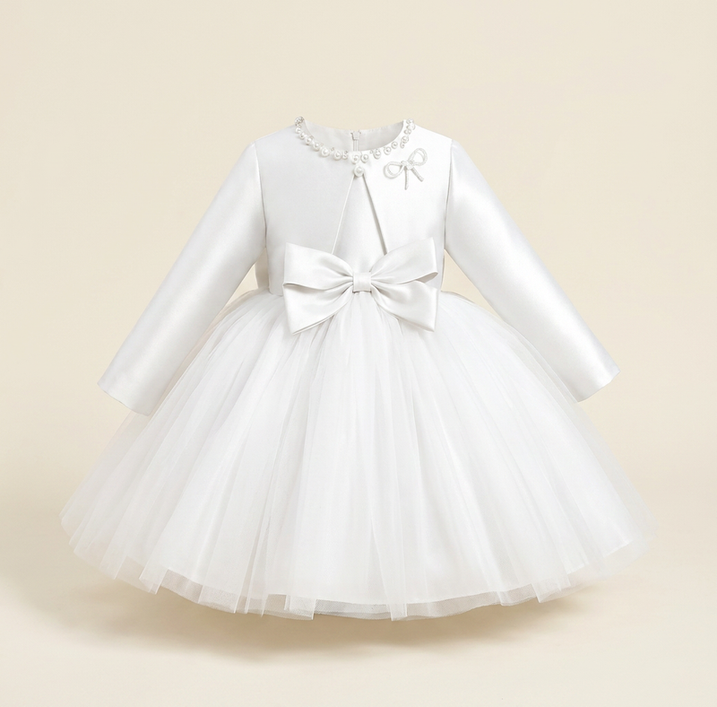 Robe Fille Blanc + Boloro