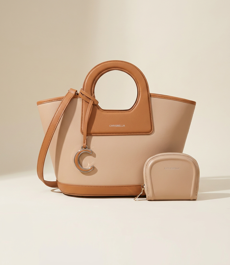 Sac à main Chrisbella Beige — réf. 9206