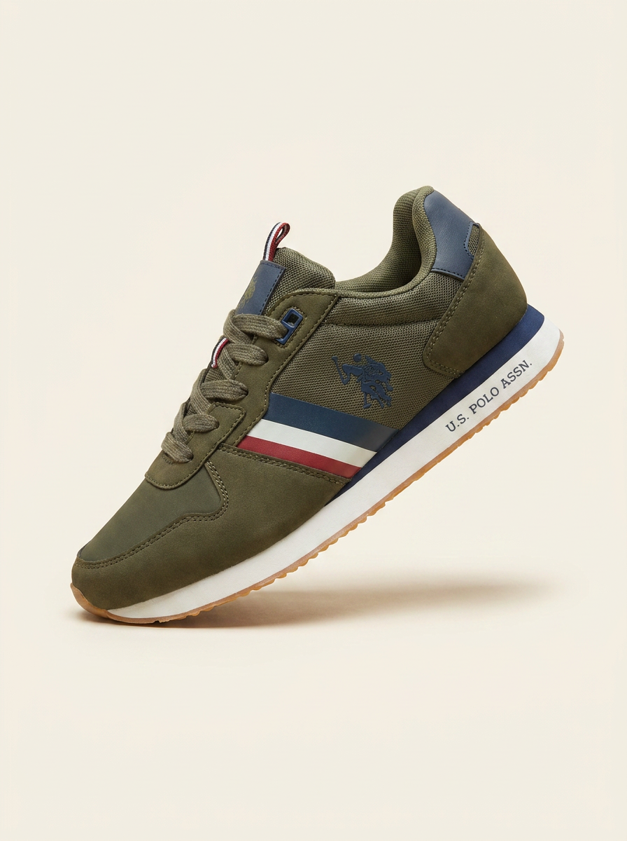 Sneakers Bleu Vert Olive Bleu — visuel 1