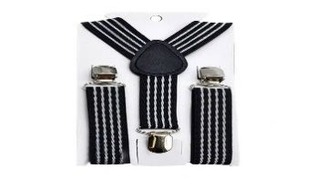 Accessoires Enfnt Bretelle Raillee Noir Blanc — visuel 2