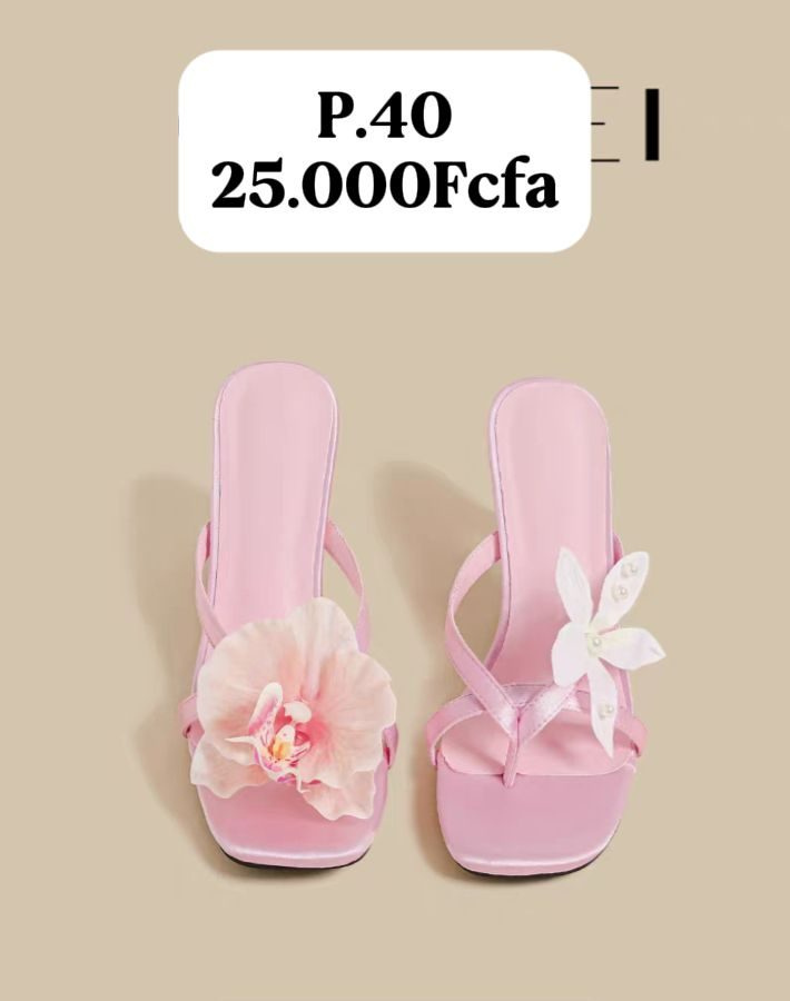 Mule Rose Fleur — visuel 1