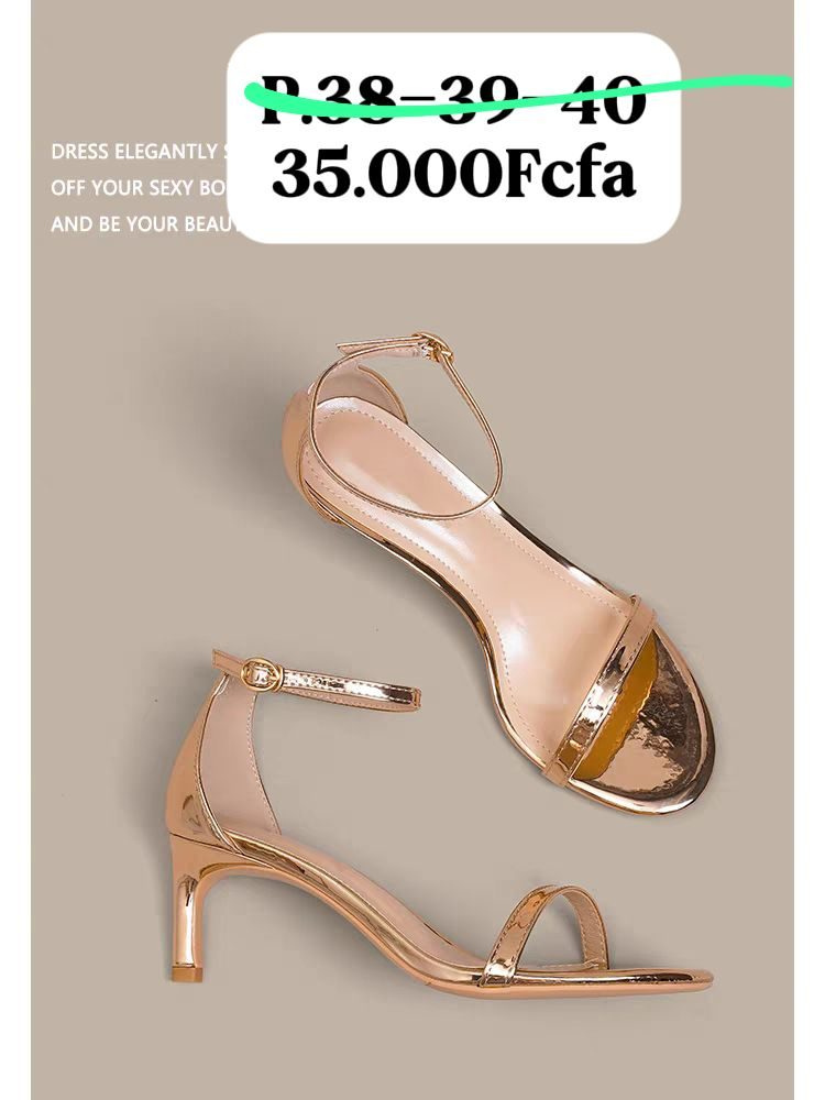 Escarpin Or Ouvert — visuel 1