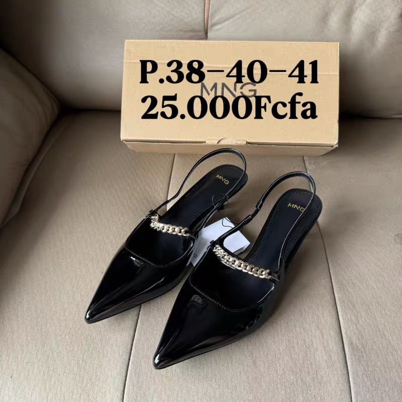 Escarpin Noir Chaine — visuel 1