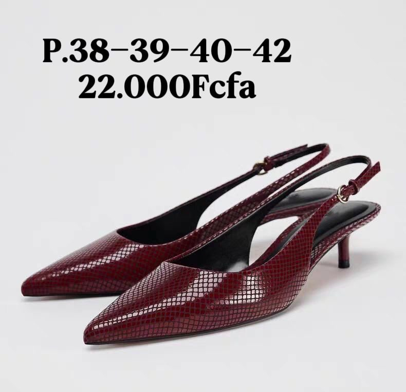 Escarpin Bordeau Ouvert — visuel 1