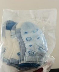 Chaussette Enfant Blanc Bleu — visuel 1