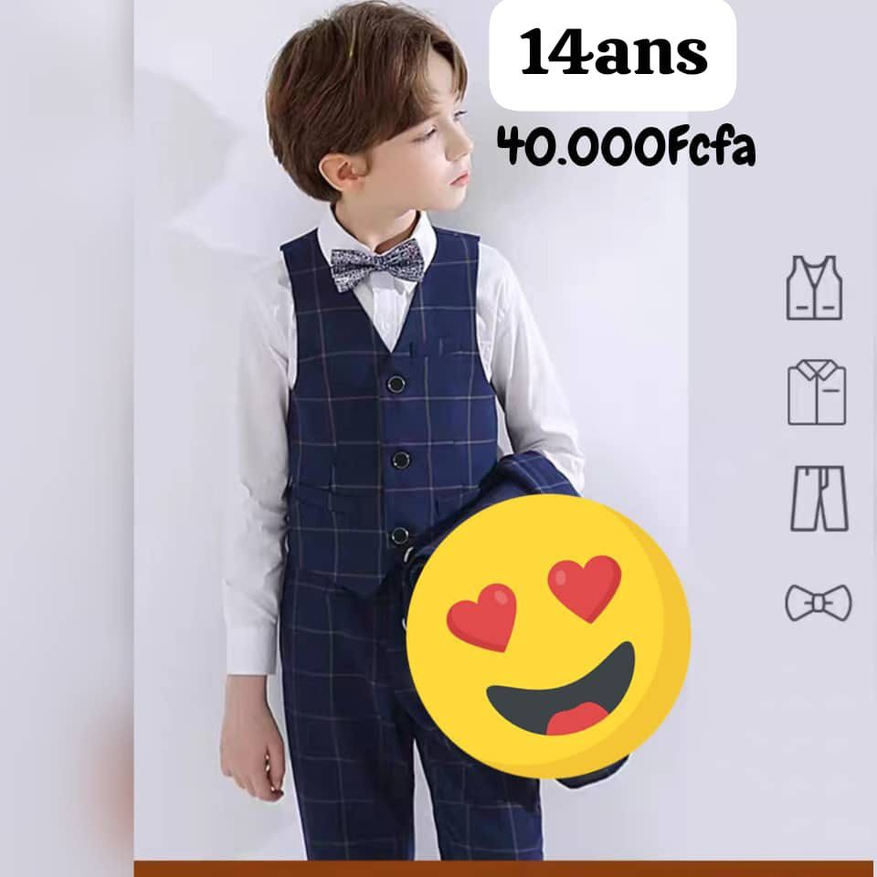 Ensemble Bleu Carrele  4Pcs — visuel 1