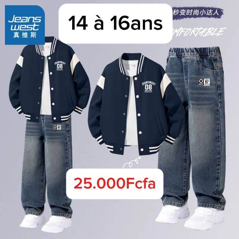 Ensemble Bomber Bleu Nuit