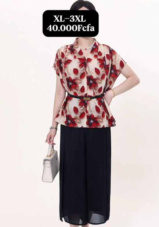 Ensemble Rouge Fleur — visuel 1