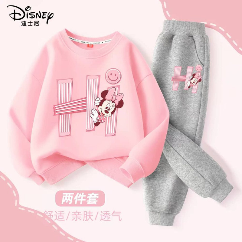 Ensemble Pull Rose Jogging Gris