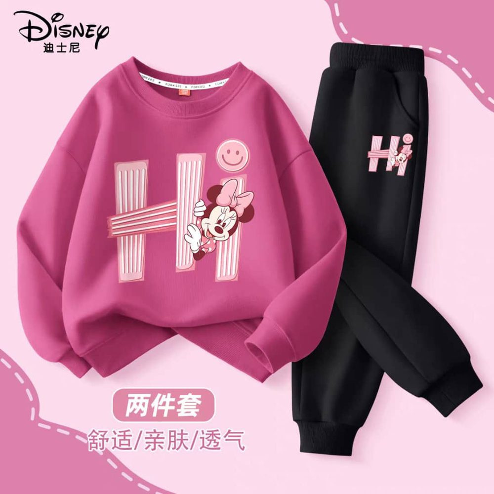 Ensemble Pull Rose Jogging Noir — visuel 1
