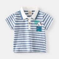 Polo Bleu Ciel Blanc — visuel 2
