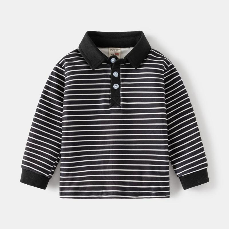 Haut Longue Manche Raill Noir Blanc — visuel 1