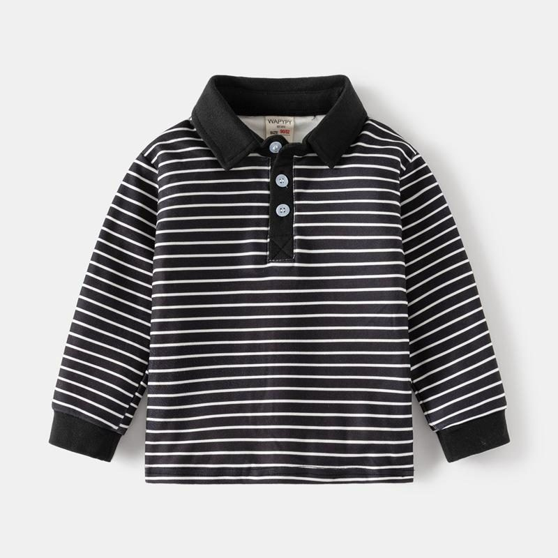 Haut Longue Manche Raill Noir Blanc — visuel 1
