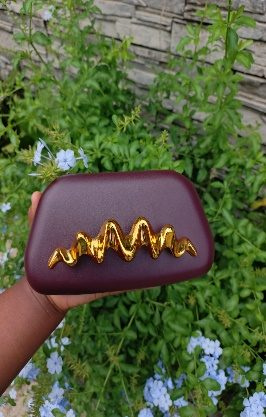 Minaudiere Boucle Bordeau — visuel 1