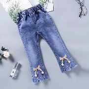 Pantalon Jeans Nœud Orange