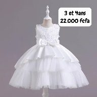 Robe Fille Blanc Nœud Etg — visuel 1