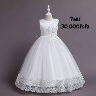 Robe Fille Blanche Dentelle — visuel 1