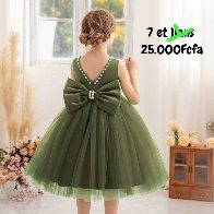 Robe Fille Verte Perle — visuel 1