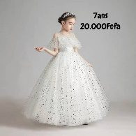 Robe Fille Blanche Etoile — visuel 1