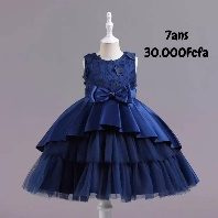 Robe Fille Vert Bleu Nuit — visuel 1
