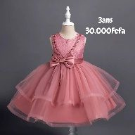 Robe Fille Rose Pale — visuel 1