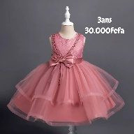Robe Fille Rose Pale — visuel 1