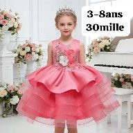 Robe Fille Rose Bonbon — visuel 1