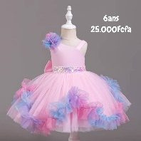 Robe Fille Rose Froufrou — visuel 1