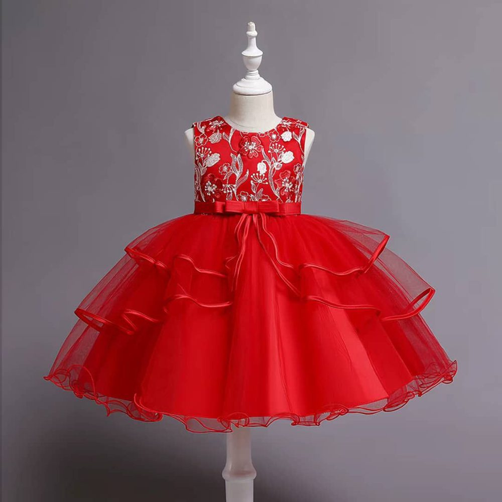 Robe Fille Rouge Etage — visuel 1