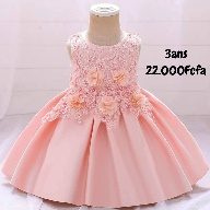 Robe Fille Rose Perle — visuel 1