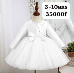Robe Fille Blanc + Boloro — visuel 1