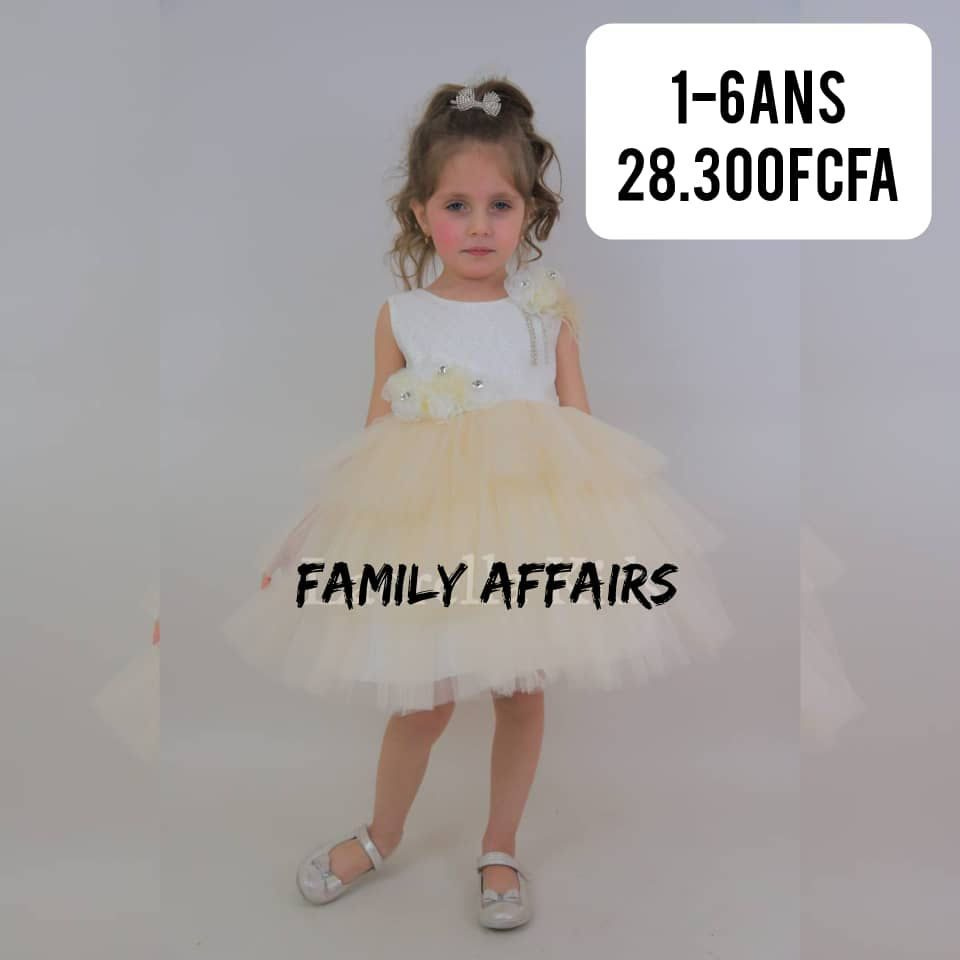 Robe Fille Blanc Fleur Etage — visuel 1