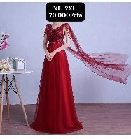 Robe Rouge Volant Manche — visuel 1